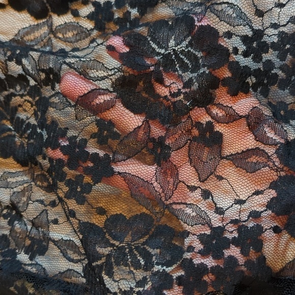 Express Lace Floral Dress Black Lined Bow Sleeveless Size Small nwt Romance - Picture 2 of 13